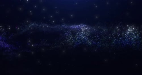 Abstract Glittering Particle Field Background Animation