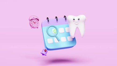3D Dental Appointment Reminder Illustration
