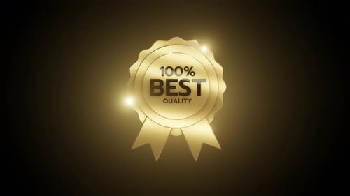 Badge doré de style luxueux pour une reconnaissance de la meilleure qualité