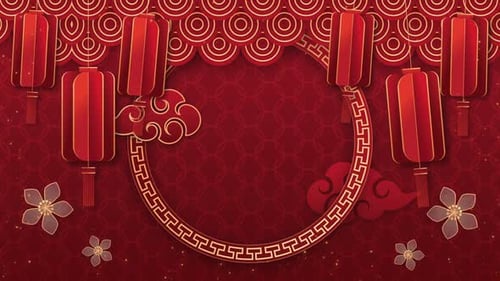 Chinese New Year Festival Celebration Animation Biackground