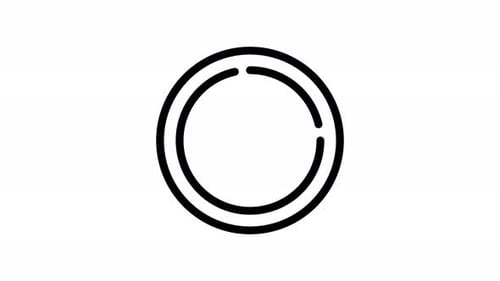 Animated Flat Design Dollar Sign Line Icon