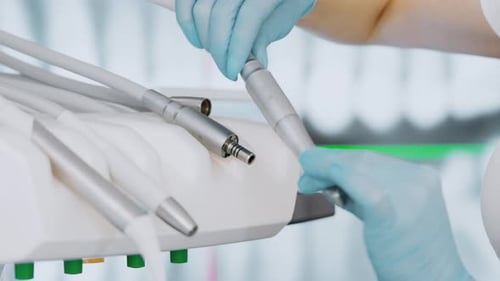 Dental Instruments Prepared for Medical Procedure