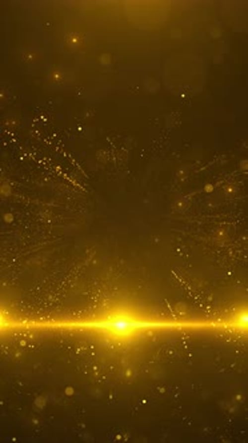 Shimmering Golden Particles Light Streak Vertical Background