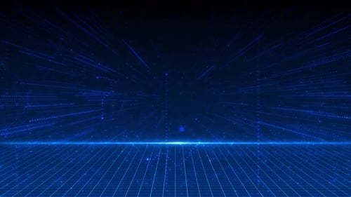 Digital futuristic tunnel metaverse Ai hologram technology cyber Cyberpunk data deep learning sci-fi