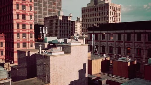 Una vista de una ciudad con edificios altos