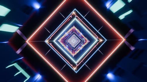 Retro Wave Colorful Background Endless Futuristic Loop
