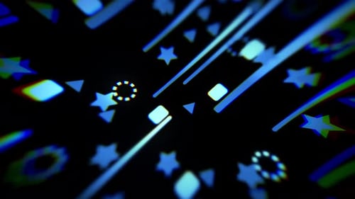 Dynamic Glowing Geometric Shapes Animated Background