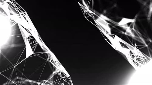 Abstract Glowing Plexus Network Geometric Background Animation