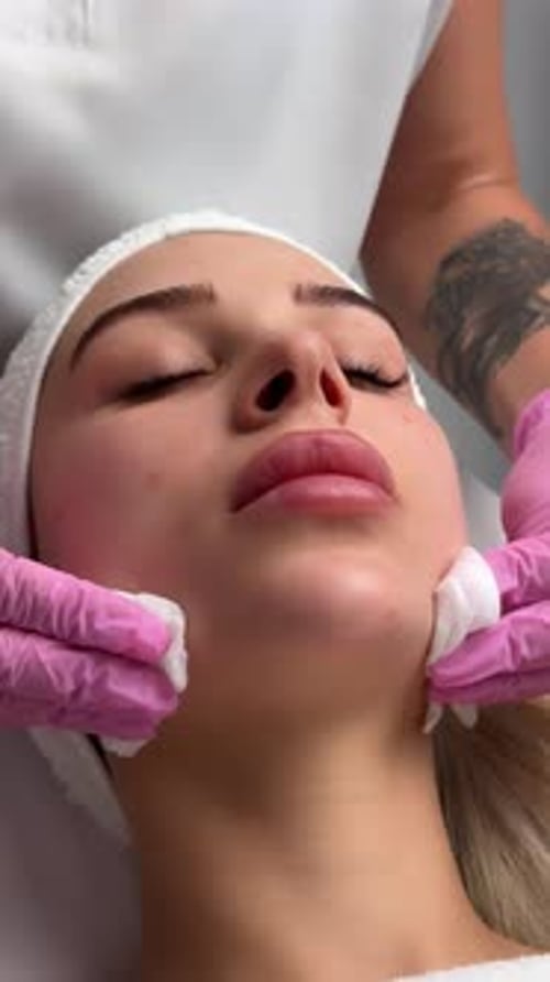 Facial Treatment for a Young Adult Woman