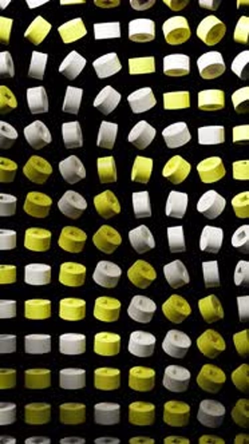 Yellow And White 3D Circle Geometric Abstract Background