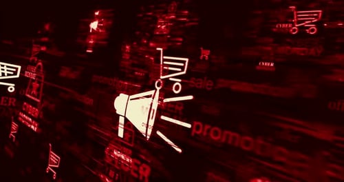 Cyber monday symbol seamless loop