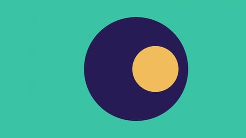 Abstract Flat Design Circle Shape Transition