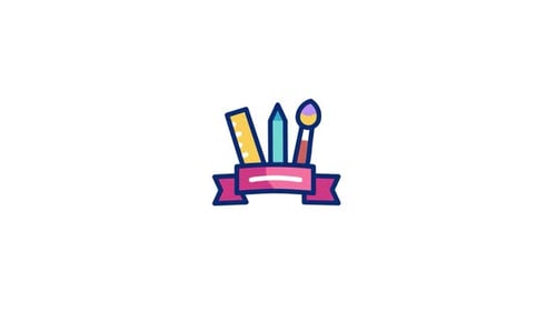 Animiertes Backtoschool-Symbol