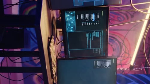 Vertical Video Code Running on PC in Underground Base