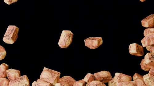 Tumbling Bread Cubes Transition