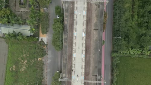 Zumbido de rieles de tren en Taichung, Taiwán