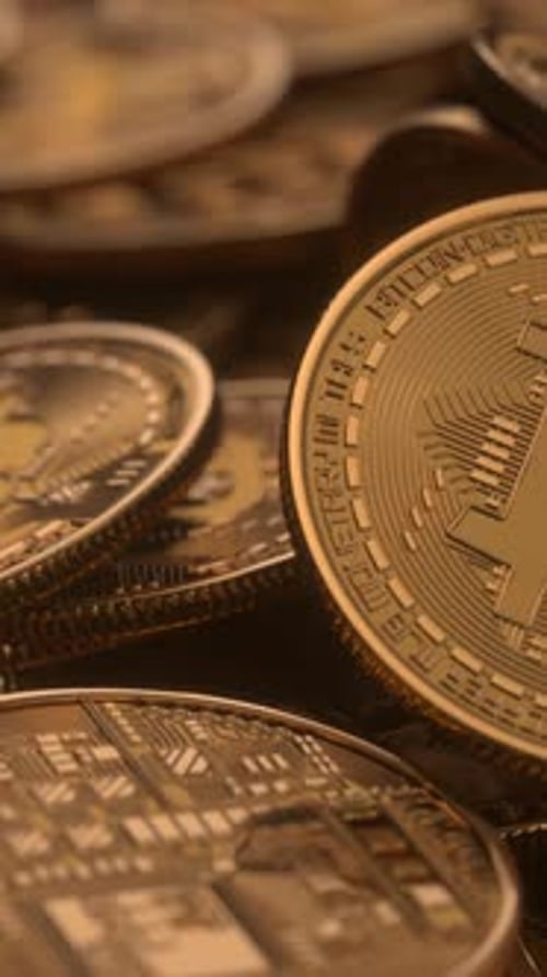 Bitcoin Cash (BCC) coin fall on the black table