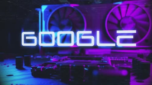 Google - Futuristic Technology Motherboard Type Animation