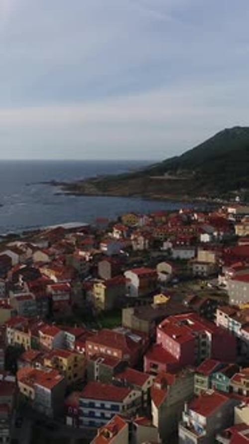 Vertical Video City and Marine of A Guarda Galicia Spain