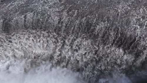 Dettifoss Waterfall Cascading with Intense Force in Iceland