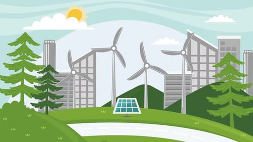 World Day Wind Turbine Background