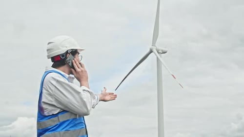 A Visitor to a New Wind Farm Contacted His Supervisor to Report a Problem with a Wind Turbine That