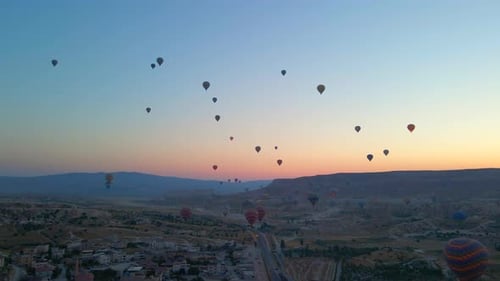 In This Aerial Video the Skies Above Cappadocia Turkey Come Alive with a Kaleidoscope of Hot Air