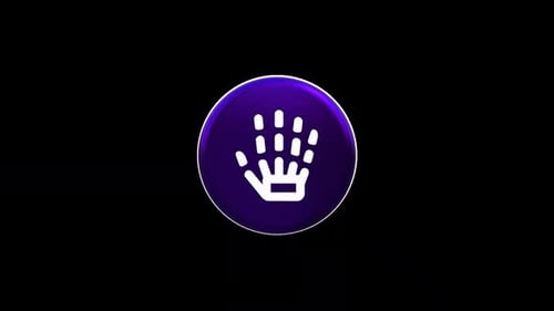 Glossy 3D Rotating Hand Icon Animation