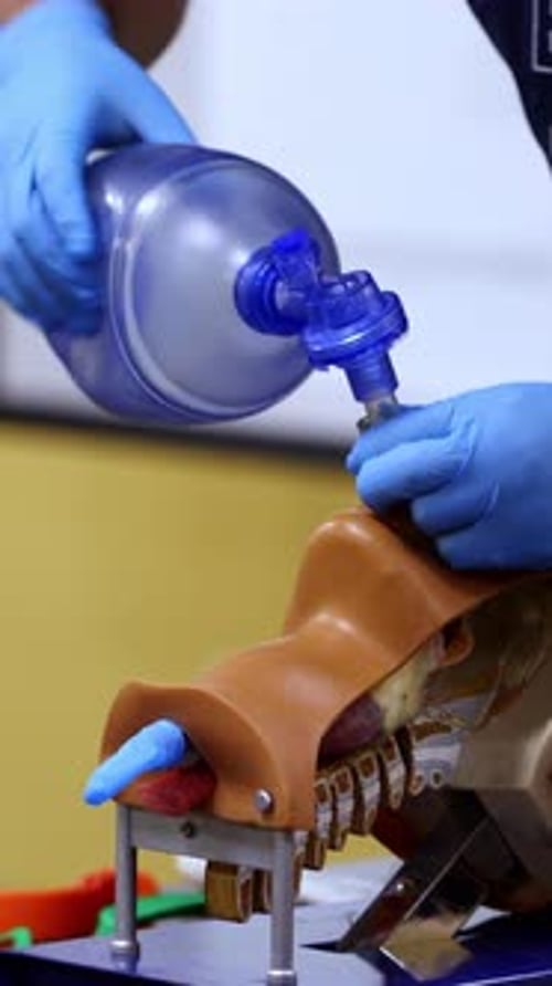 Medical Dummy Head Breathing Apparatus Training