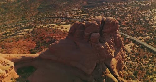 Seltsame abgerundete Felsenspitzen im wunderschönen Nationalpark von Amerika.