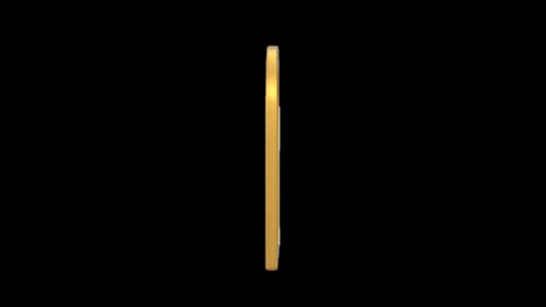 Minimalist Yellow Arch-Shaped Object