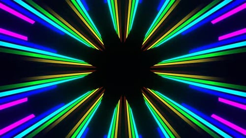 Multicolor Neon Energy Center Background Vj Loop In 4K