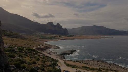 San Vito Lo Capo Sicily San Vito Lo Capo Beach and Monte Monaco in Background Sicily