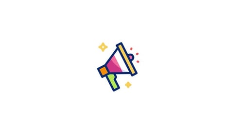 Modern Megaphone Announcement Icon Animation