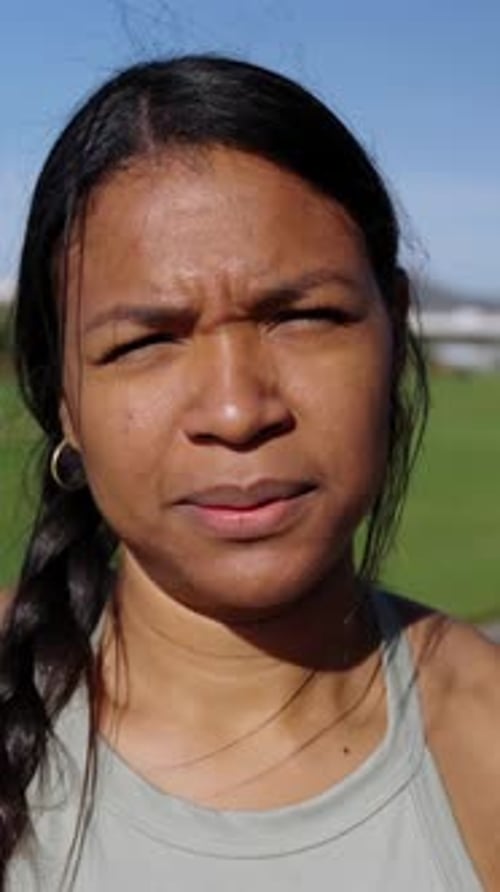 Close Up of Young Woman Outdoors Portrait