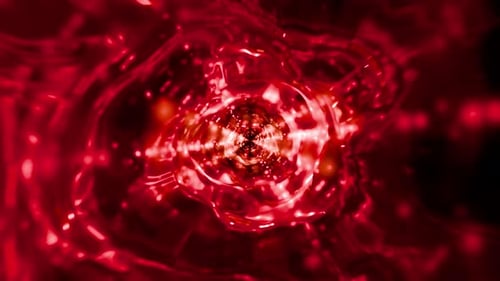 Bright Red Space Tunnel VJ Loop