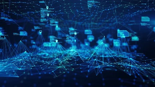 Bewegtgrafik-Hintergrund für digitale Technologie