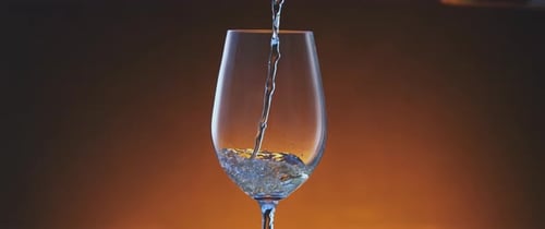 Pouring White Wine Into Glass