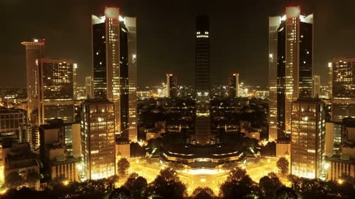 Time Lapse of Urban City Buildings Blocks District