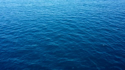 Calm blue water in Mediterranean sea, aerial