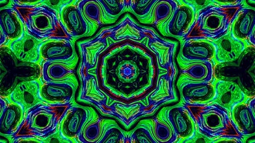 Vibrant Fluid Kaleidoscope Abstract Motion Background Loop