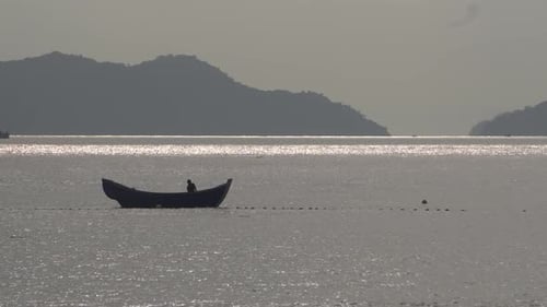 CS - Sunset and Boat on the Sea