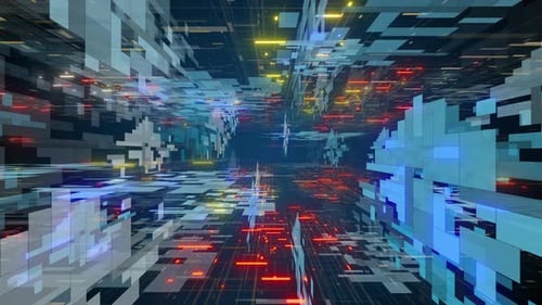 Abstract Digital Data Flow Loopable Background