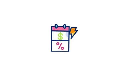 Dynamic Calendar Sales Discount Icon Animation