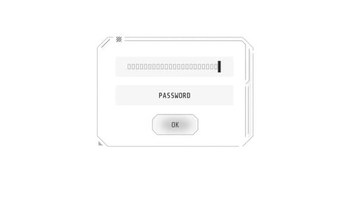HUD Element Password Entry Animation of Login Form