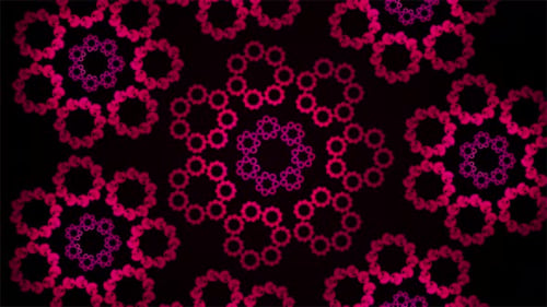 Animated Pink Decorative Fractal Pattern Seamless Loop