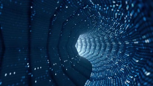 Hintergrund des Data Lights Technology Tunnels