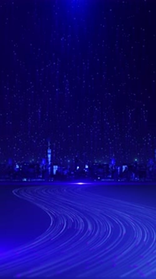 AI technology, digital city, data 5g High-Speed Internet. Hud digital city wireframe HUd Blue partic