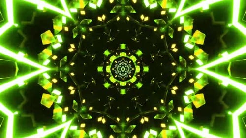 Abstract Geometric Kaleidoscope Background Loop