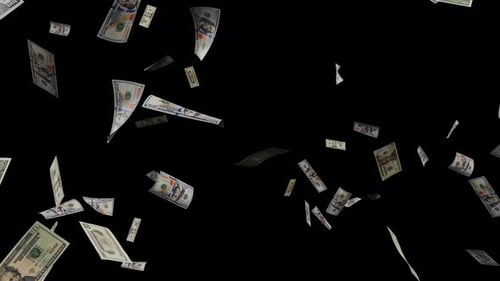 Falling US Dollar Bills Overlay